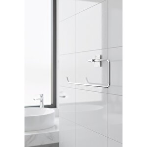 Krom Kare Topuzlu Solo Havluluk (yapıştır/vidala) Montajlı Metal Havlu Askısı, Şık & Dayanıklı