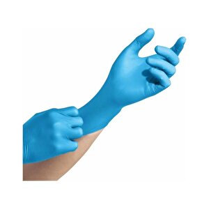 Stone Nitril Pudrasız Mavi Muayene Eldiveni 100' Lü Paket Small S