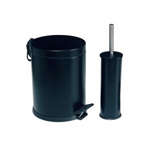 Mk Banyo Seti̇ 5 Li̇tre Kova&klozet Firçasi Si̇yah, Si̇yah Siyah