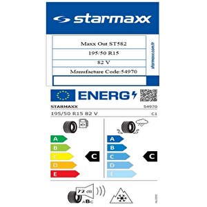 Starmaxx 195/50 R15 Tl 82v Maxx Out St582 Oto 4 Mevsim Lastiği (üretim Tarihi:2025)