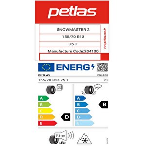 155/70 R13 Tl 75t Snowmaster 2 Oto Kış Lastiği (üretim Tarihi:2024)