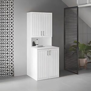 Denko Lotus Çamaşır Makinesi Dolabı 70cm Beyaz