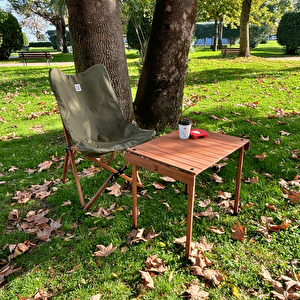 Bag The Joy Trailtop Ahşap Katlanır Kamp Masası -45*60*50cm