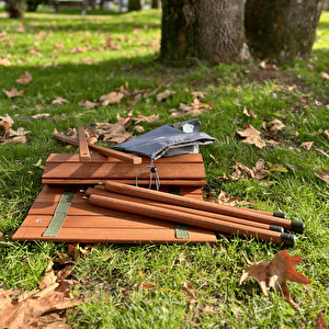 Bag The Joy Trailtop Ahşap Katlanır Kamp Masası -45*60*50cm