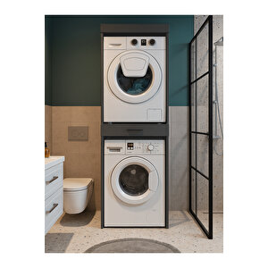 Fika Kurutma Ve Çamaşır Makinesi Dolabı Çok Amaçlı Dolap Banyo Dolabı Antrasit