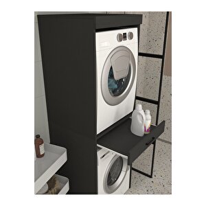 Fika Kurutma Ve Çamaşır Makinesi Dolabı Çok Amaçlı Dolap Banyo Dolabı Antrasit