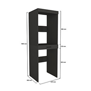 Fika Kurutma Ve Çamaşır Makinesi Dolabı Çok Amaçlı Dolap Banyo Dolabı Antrasit