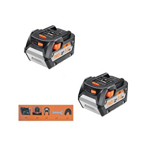 Aeg Bews18-125blli-502c 2x5.0ah Çift Akülü Kömürsüz Avuç Taşlama - 4935464417