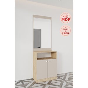 Evora 3 Modern Portmanto Askılı Ayakkabılık Vestiyer Vizon - Lefkas