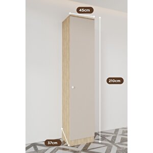 Evora Modül 5 Modern Portmanto Askılı Ayakkabılık Vestiyer Vizon - Lefkas