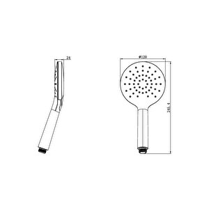 Kireç Kırıcılı El Duşu Seti (yuvarlak) Ds.sh121