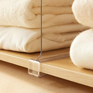 Ocean Home Textile 4'lü Şeffaf Akrilik Çanta Raf Düzenleyici 20 X 30 X 0.29 Cm