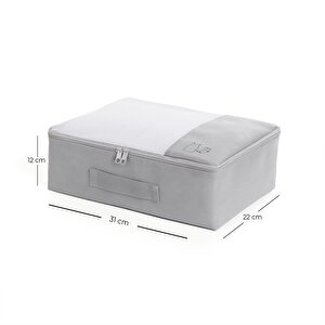 Ocean Home Textile 3'lü Gri Renk Bavul İçi Düzenleyici Set