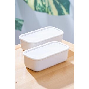 Nora Vakumlu Kapaklı Porselen 2 Li Kase 18 X 9 Cm