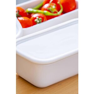 Acar Nora Vakumlu Kapaklı Porselen 2 Li Kase 18 X 9 Cm