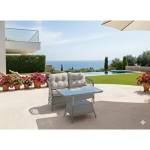 Verona Rattan  4 Kişilik Minderli Lüks Bahçe & Balkon Oturma Grubu