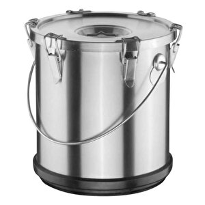 32x23 Cm, 15 Lt Çift Cidarlı Termos, Lastik Korumalı, 6 Klipsli