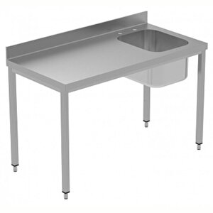 Electrolux Professional Özel Şef Çalışma Tezgahı, Tek Evyeli (sağda), 100 Mm Sırtlı - 1400 Mm, Plus Gtl1410dxe