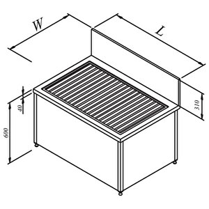 Öztiryakiler Kazan Yıkama Evyesi, 140x80 Cm