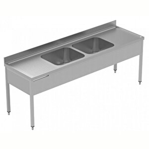 Electrolux Professional 2 Evyeli Tezgah, Evyeleri 600x500 Mm, 2 Damlalıklı (sağda Ve Solda) - 2400 Mm, Plus Glg2426e