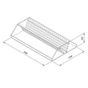 Filtreli Orta Tip Davlumbaz, 200x150 Cm
