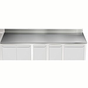 Electrolux Professional Üst Tabla, Sırtlı, 3300 Mm, 1,5 Mm Kalınlıkta Üst Tabla 18 Mm Kalınlığında Ses Sönümlendirici Malzeme Ve Ayrıca 2 Paslanmaz Kayıtla Güçlendirilmiştir - Modular Line Tpla33a