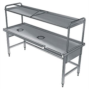 Electrolux Professional Bulaşık Kabul Tezgahı, 2 Sıyırma Hunisi, Basket Raflı, Soldan Sağa - 2200x800 Mm Bhst2208l