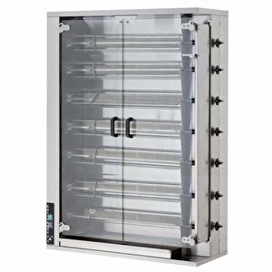 Gazlı Piliç Çevirme Makinesi, 7 Şiş, 28-35 Piliç Kapasitesi