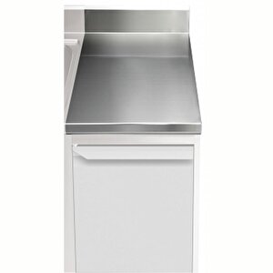 Electrolux Professional Üst Tabla, Sırtlı, 400 Mm, 1,5 Mm Kalınlıkta Üst Tabla 18 Mm Kalınlığında Ses Sönümlendirici Malzeme Ve Ayrıca 2 Paslanmaz Kayıtla Güçlendirilmiştir - Modular Line Tpla4a