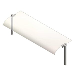 Bombe Camlı Servis Rafı, 190x30 Cm