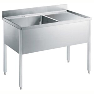 Electrolux Professional Tek Evyeli Tezgah, Evyesi 600x500 Mm, Damlalığı Sağda - 1200 Mm Lg1216dxpn