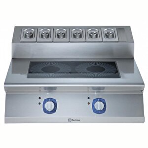 Electrolux Professional Endüstriyel 2 Zonlu Set Üstü Endüksiyon Ocak, Her Zon 5 Kw, Ocaklar Ünitenin Ön Tarafında Yanyana Yer Alır, Ünitenin Arkasında Garnitür Ünitesi (6xgn1/9), Derinlik 730 Mm - 800 Mm E7ineh2f0p