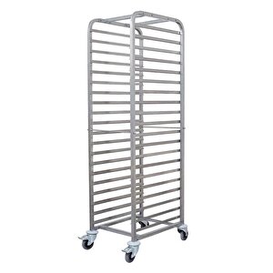 17 Raflı Tepsi Taşıma Arabası, Demonte, 1/1 Gn