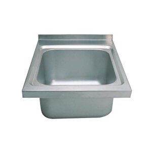 Tablalı Evye, Tek Göz Damlalıksız, 50*40*25 Gözlü, 60x60 Cm