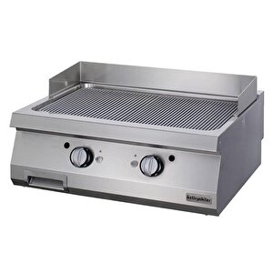 Gazlı Grill Plate, Oluklu, 80x70x30 Cm, Krom Kaplı, Ogg 8070 N