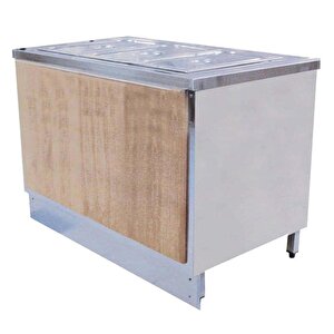 Sıcak Servis Ünitesi, Elektrikli, Ahşap Kaplı, 120x70 Cm