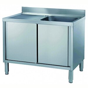 Electrolux Professional Dolaplı Tezgah, Tek Evyeli (500x500 Mm), Damlalık Solda - 1200 Mm Ml1s1217ln