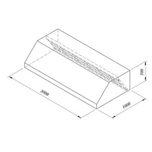 Filtreli Duvar Tipi Davlumbaz, 300x100 Cm