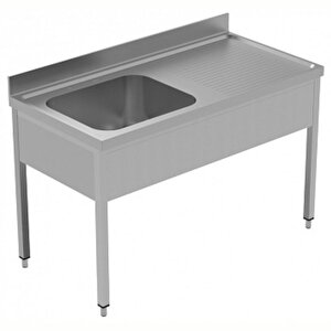 Electrolux Professional Tek Evyeli Tezgah, Evyesi 600x500 Mm, Damlalığı Sağda - 1400 Mm, Plus Glg1416dxe