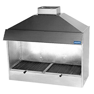 Kömürlü Izgara, Davlumbazlı 100x50 Cm