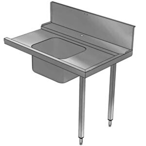 Electrolux Professional Bulaşık Giriş Tezgahı, Tek Evyeli (500x400 Mm), Sıyırma Hunisi, Giyotin Tip Bulaşık Makinesi İçin, 300 Mm Sırt, Soldan Sağa - 1400 Mm Bhhptbh14l