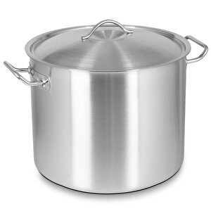 Kapaklı Silindirik Tencere, 28x24 Cm