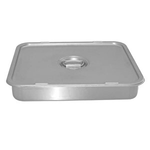 Pres Baskılı Tepsi, Kapaklı, 0.80 Mm, Saplı, Klipsli, 45x60x8 Cm