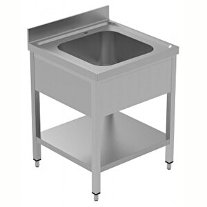 Electrolux Professional Tek Evyeli Tezgah, Evyesi 600x500 Mm, 700 Mm, Taban Raflı - Plus Lsglg716e