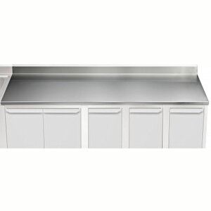 Electrolux Professional Üst Tabla, Sırtlı, 2800 Mm, 1,5 Mm Kalınlıkta Üst Tabla 18 Mm Kalınlığında Ses Sönümlendirici Malzeme Ve Ayrıca 2 Paslanmaz Kayıtla Güçlendirilmiştir - Modular Line Tpla28a