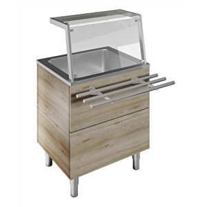 Electrolux Professional Müşteri Tarafında Bir Adet Boru Tip Paslanmaz Çelik Tepsi Kaydırma, Y= 900 Mm F03h2af01w