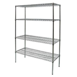 4 Katlı Paslanmaz İstif Rafı, Izgara Tabla, 61x122x183 Cm, 304 K