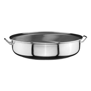 Sanayi Tipi Paslanmaz Tava, Çift Saplı, 70x15 Cm