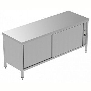 Electrolux Professional Sıcaklık Dolabı, 1 Ara Raf Ve 2 Kayar Kapılı, Fanlı Isıtma, Sırtsız - 2000 Mm, Plus Gtc2000e