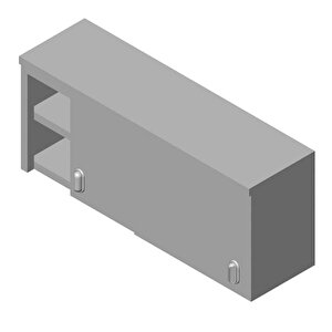 Ara Raflı Duvar Dolabı, 190x40 Cm